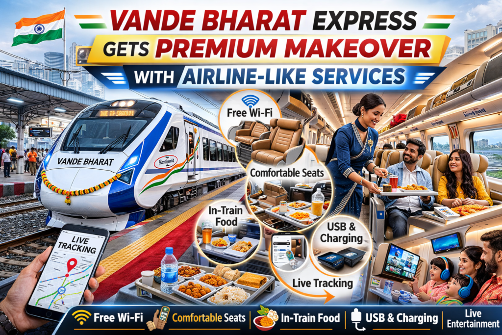 Vande Bharat Express gets premium makeover with airline like services