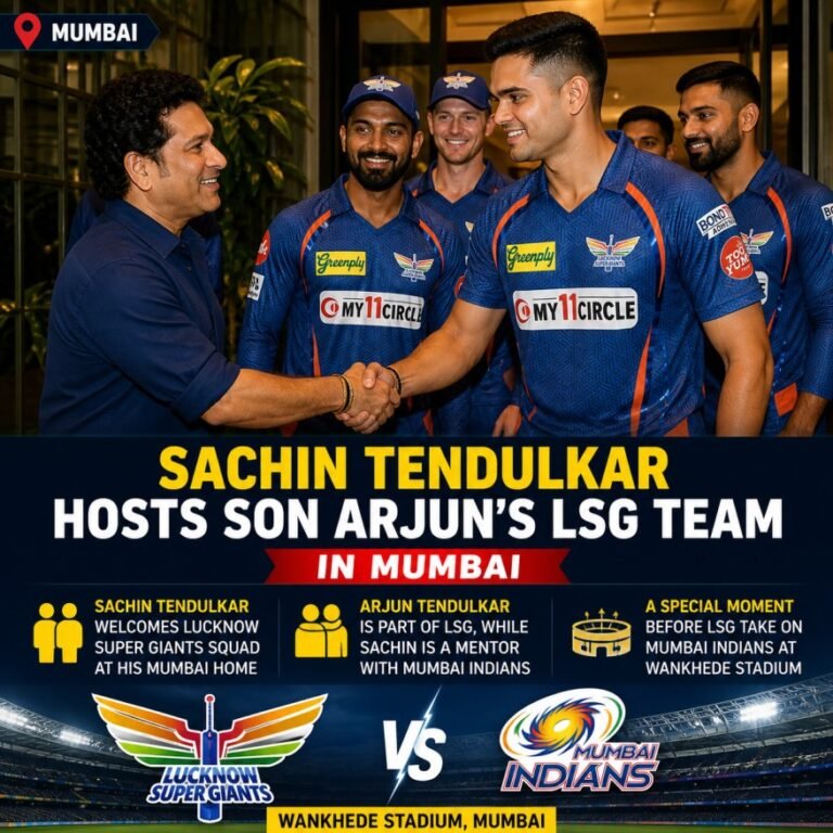 Sachin Tendulkar Hosts Son Arjun’s LSG Team Ahead of Big Clash in Mumbai