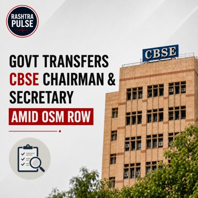 Govt Transfers CBSE Chairman, Secretary Amid OSM Controversy