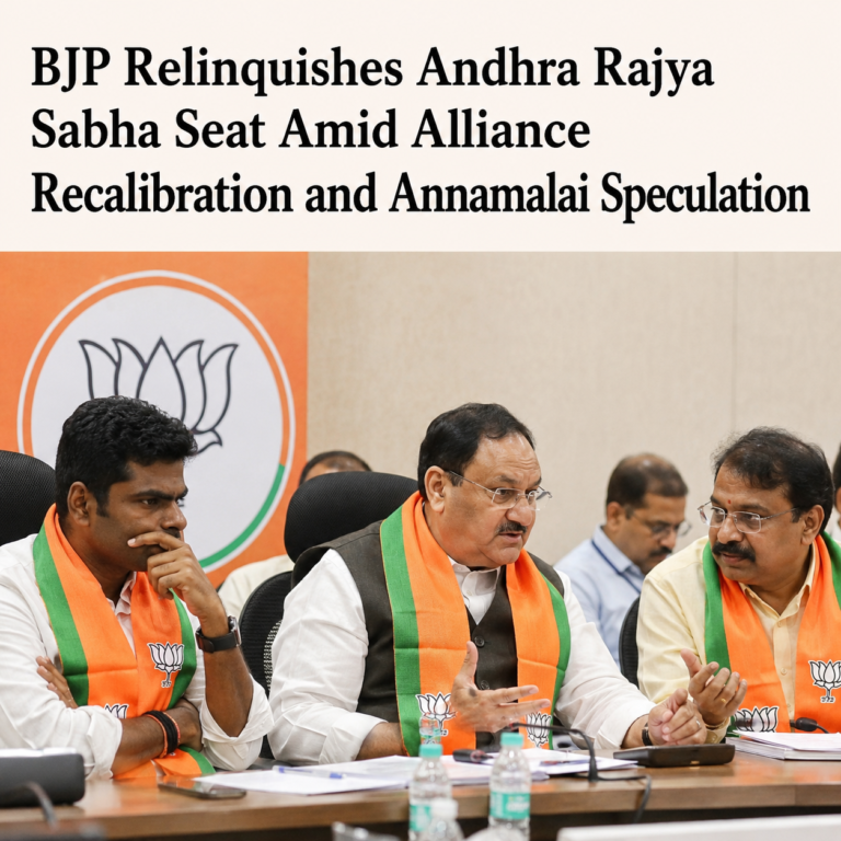BJP Relinquishes Andhra Rajya Sabha Seat Amid Alliance Recalibration and Annamalai Speculation