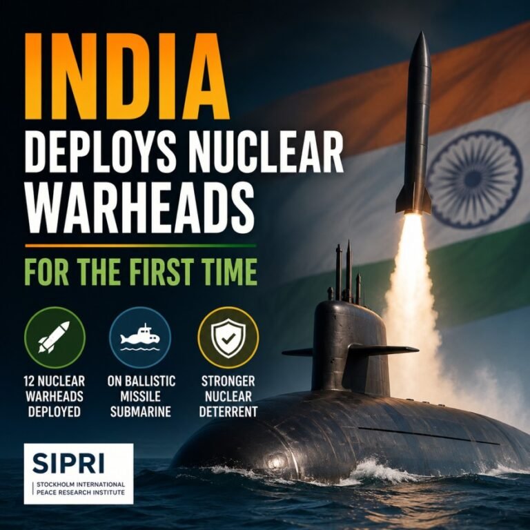 India Deploys Nuclear Warheads for First Time, Says SIPRI Report